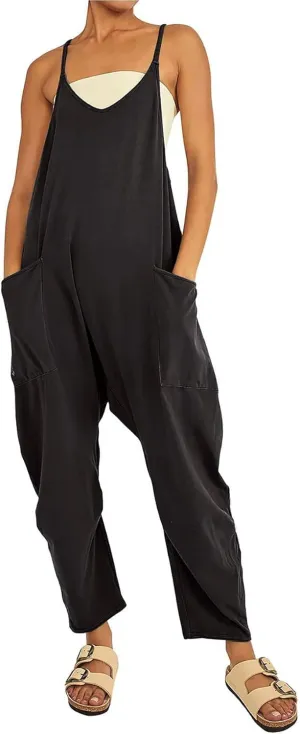 Rompers for Women Casual Summer Jumpsuits Sleeveless Loose Spaghetti Strap Overalls Jumpers