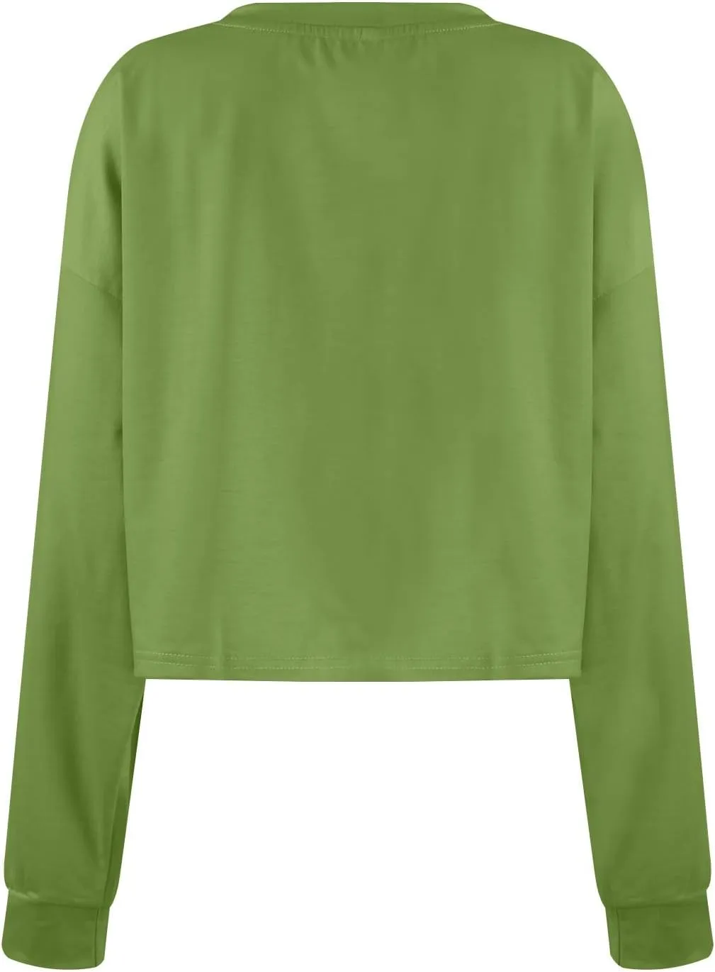 slqdgmryz Cropped Sweatshirts for Women Crewneck Fall Crop Top Sweatshirt Preppy Loose Fit Drop Shoulder Pullover Hoodie