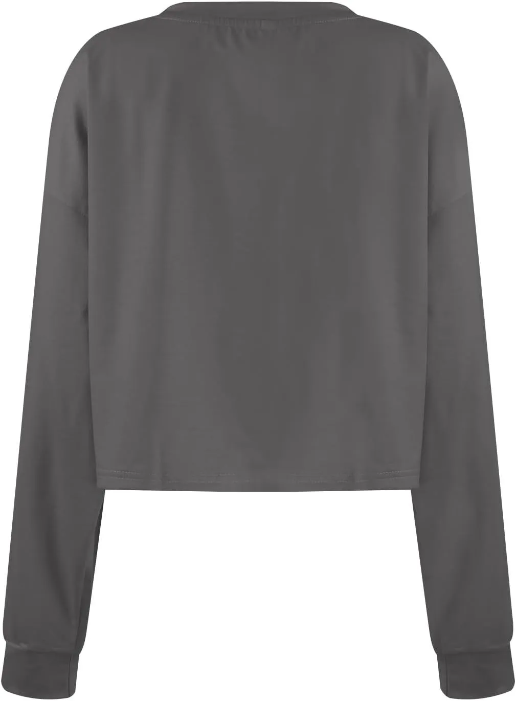slqdgmryz Cropped Sweatshirts for Women Crewneck Fall Crop Top Sweatshirt Preppy Loose Fit Drop Shoulder Pullover Hoodie