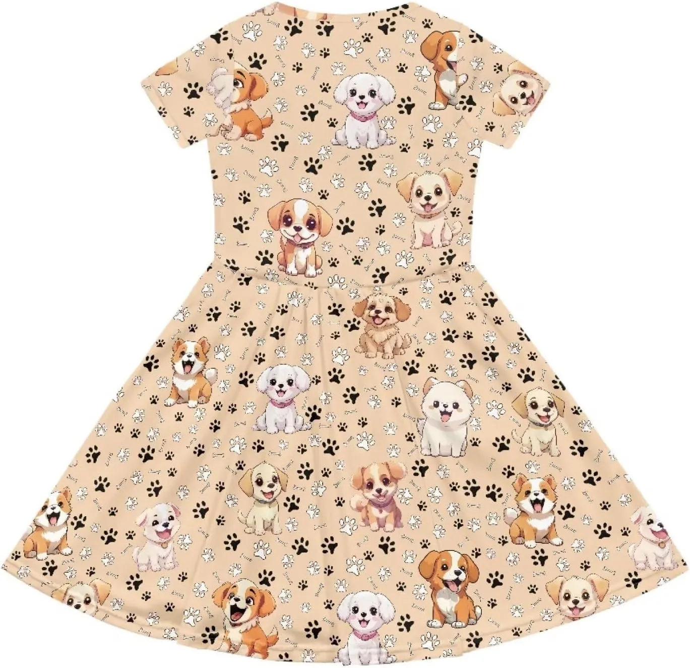 Summer Knee-Length Dresses for Girls 2-14 Years Old Machine Washable and Wrinkle-Resistant
