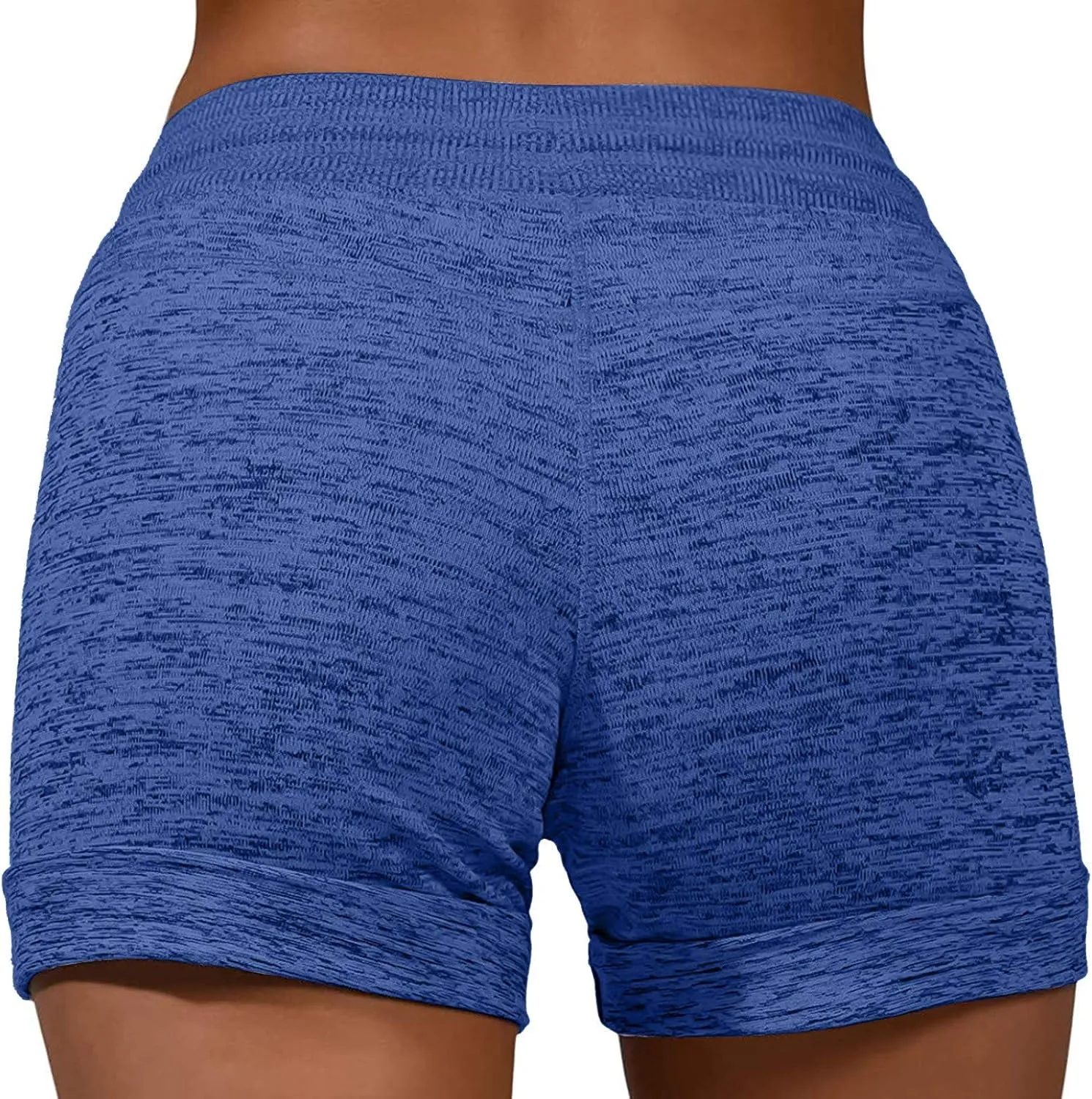 Summer Shorts for Women Trendy Print Yoga Pants Casual Loose Elastic Drawstring Trousers Beach Shorts Pockets