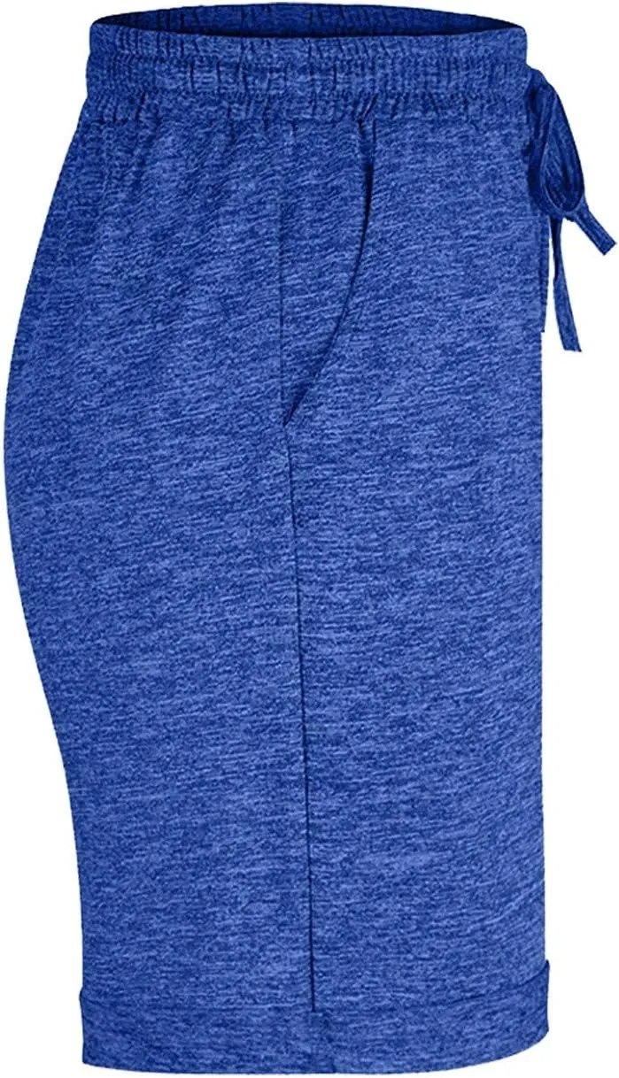 Summer Shorts for Women Trendy Print Yoga Pants Casual Loose Elastic Drawstring Trousers Beach Shorts Pockets