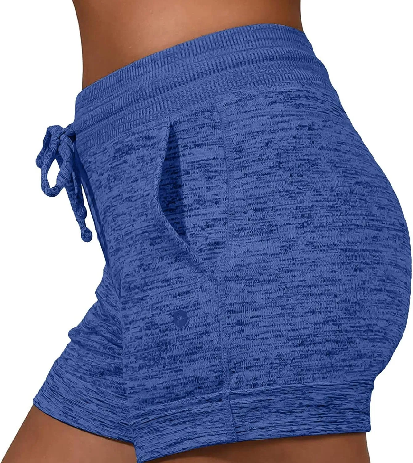 Summer Shorts for Women Trendy Print Yoga Pants Casual Loose Elastic Drawstring Trousers Beach Shorts Pockets