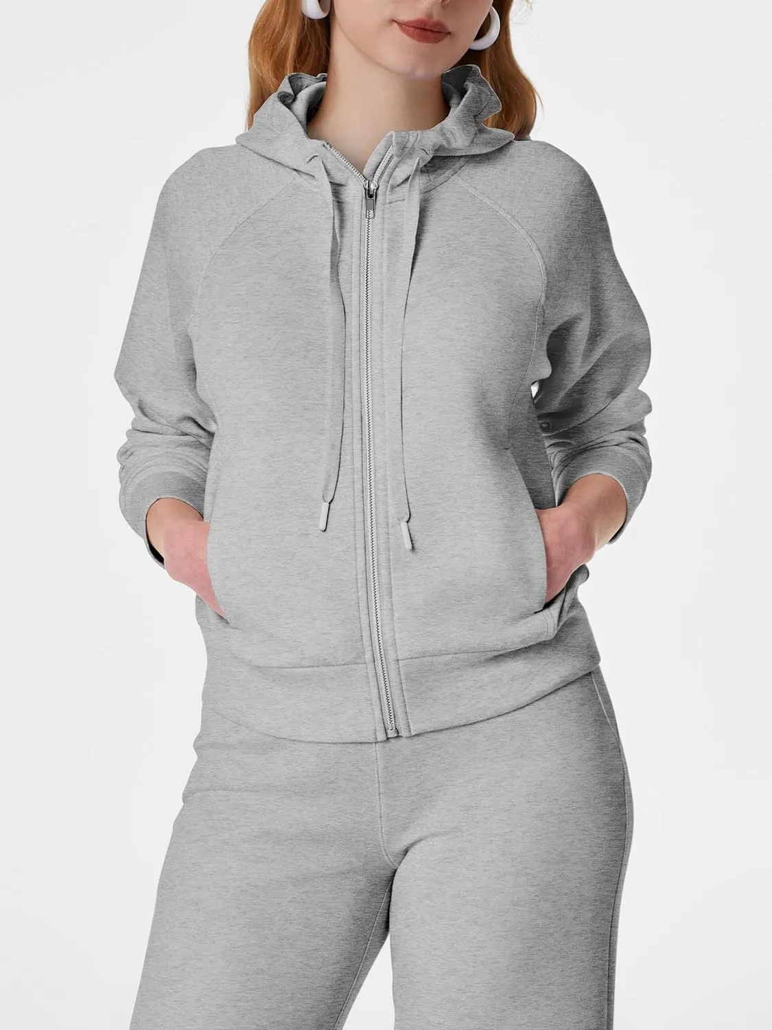 SuperPrity Women 2 Piece Outfits Sweatsuits 2024 Fall Zip Up Hoodie Sweatshirt Sweatpants Tracksuit Matching Sweat Lounge Set