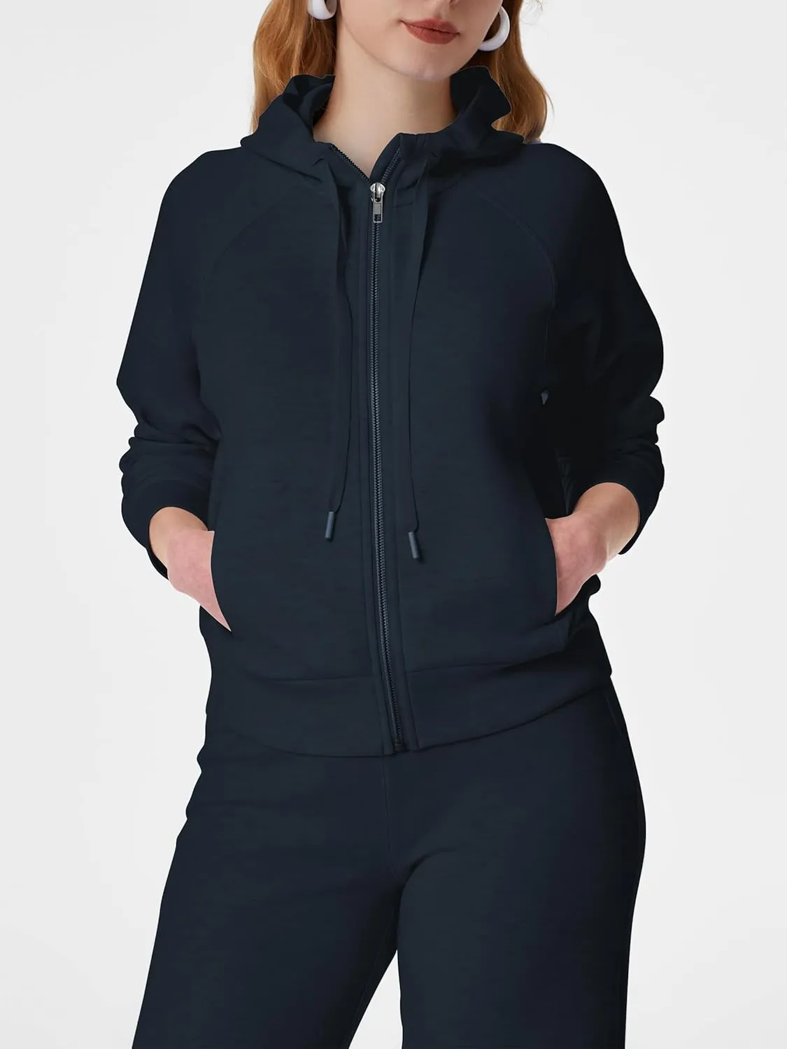 SuperPrity Women 2 Piece Outfits Sweatsuits 2024 Fall Zip Up Hoodie Sweatshirt Sweatpants Tracksuit Matching Sweat Lounge Set