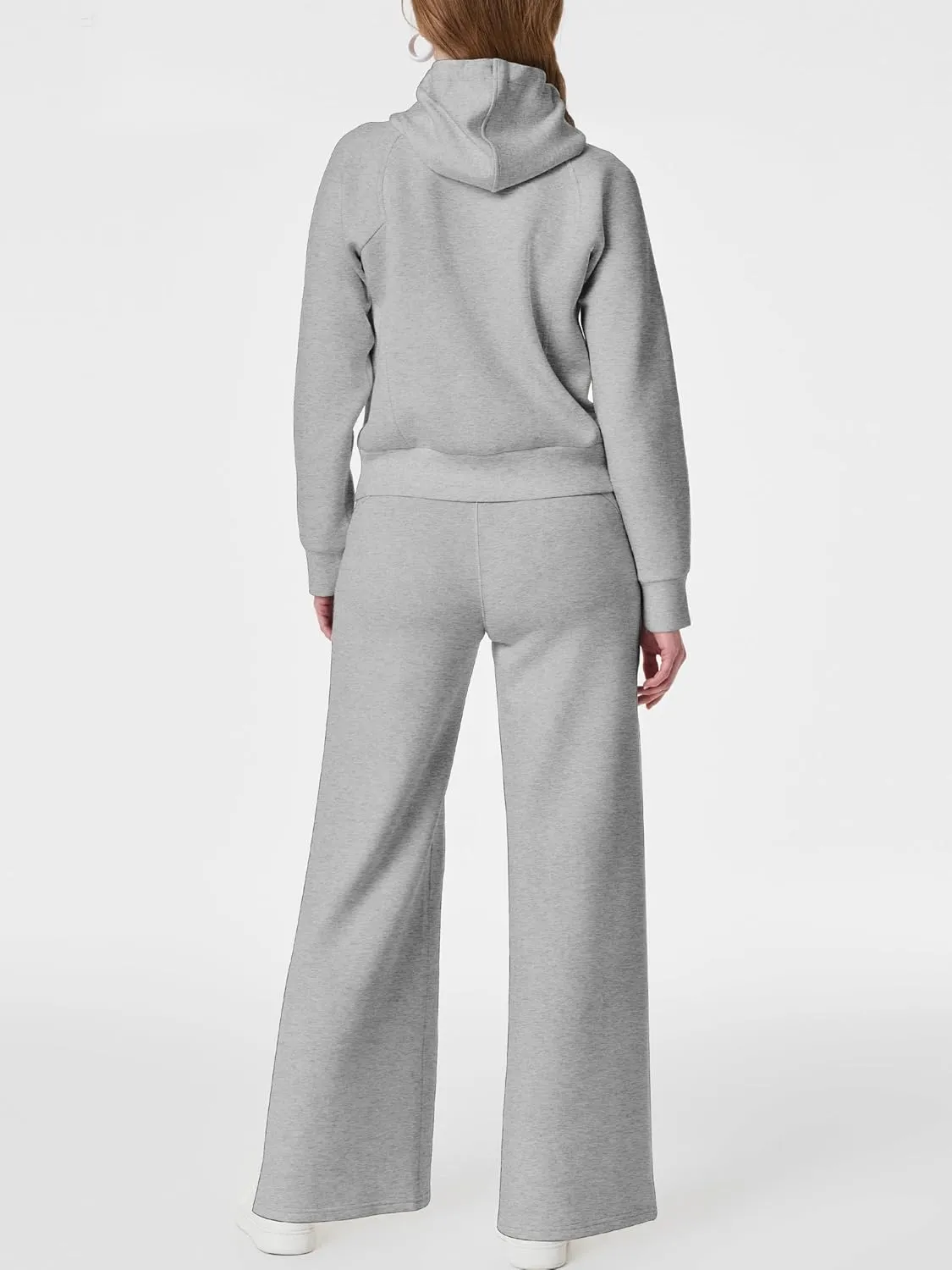 SuperPrity Women 2 Piece Outfits Sweatsuits 2024 Fall Zip Up Hoodie Sweatshirt Sweatpants Tracksuit Matching Sweat Lounge Set
