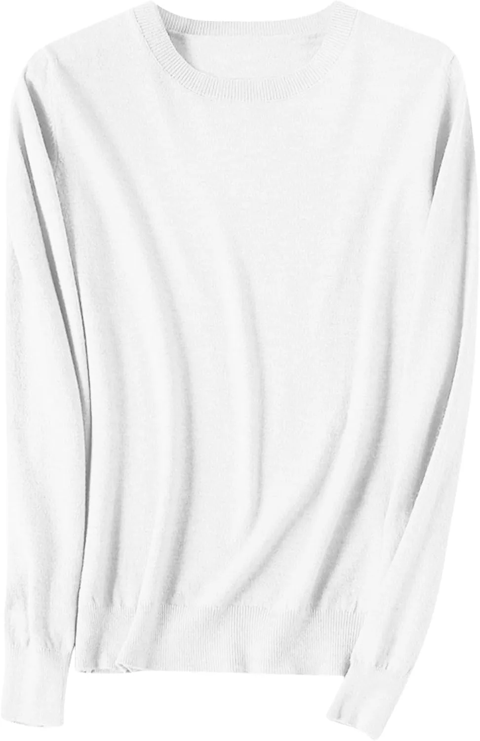 Sweaters for Women Trendy Crewneck Knit Long Sleeve Sweater Loose Fit Casual Solid Warm Soft Pullover Winter Tops