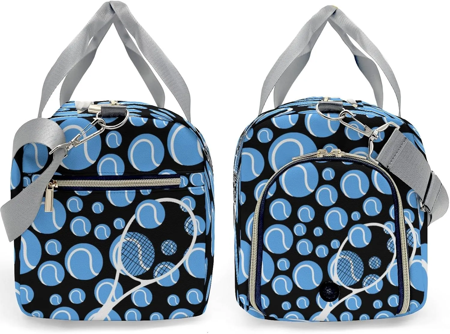 Tennis Blue Sport Gym Travel Duffel Bag Large Foldable Waterproof Overnight Bag for Beach Swim Bags Pool Sports Gym