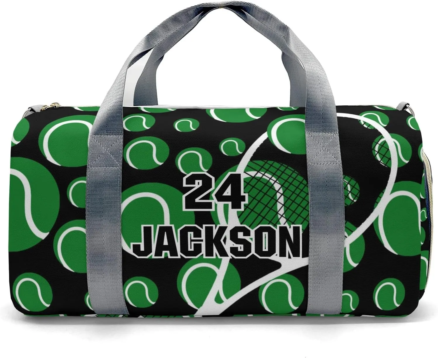 Tennis Green Sport Gym Travel Duffel Bag,Sports Tote Gym Bag,Shoulder Weekender Overnight Bag for Women