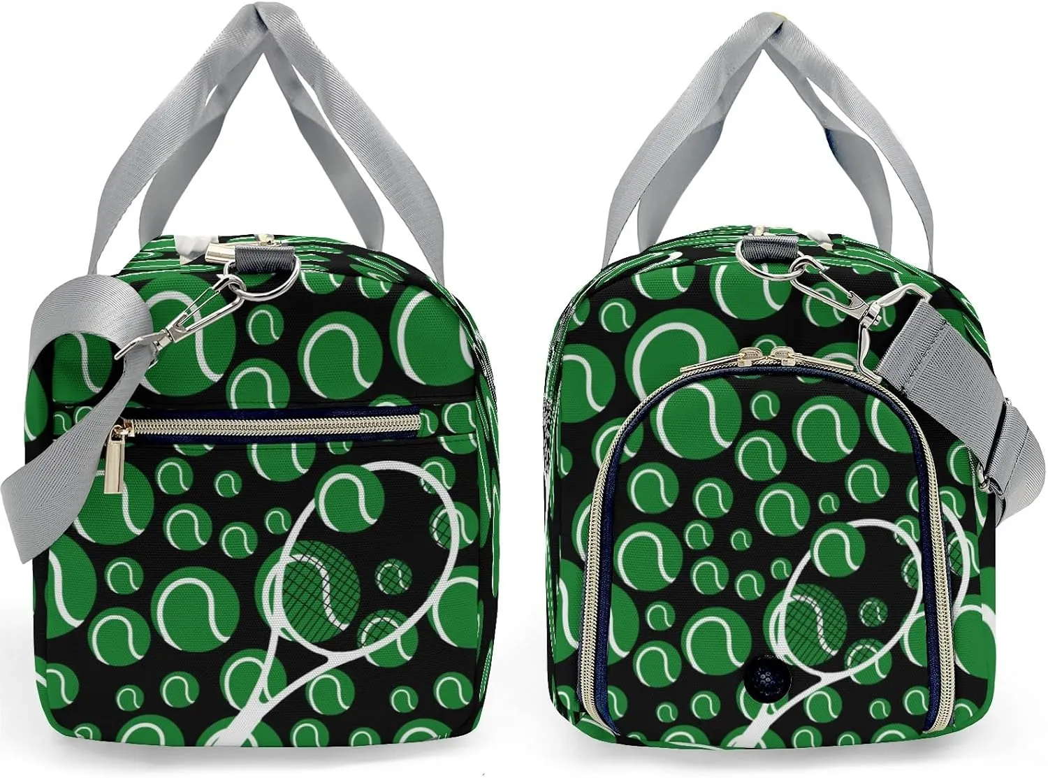 Tennis Green Sport Gym Travel Duffel Bag,Sports Tote Gym Bag,Shoulder Weekender Overnight Bag for Women