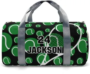 Tennis Green Sport Gym Travel Duffel Bag,Sports Tote Gym Bag,Shoulder Weekender Overnight Bag for Women