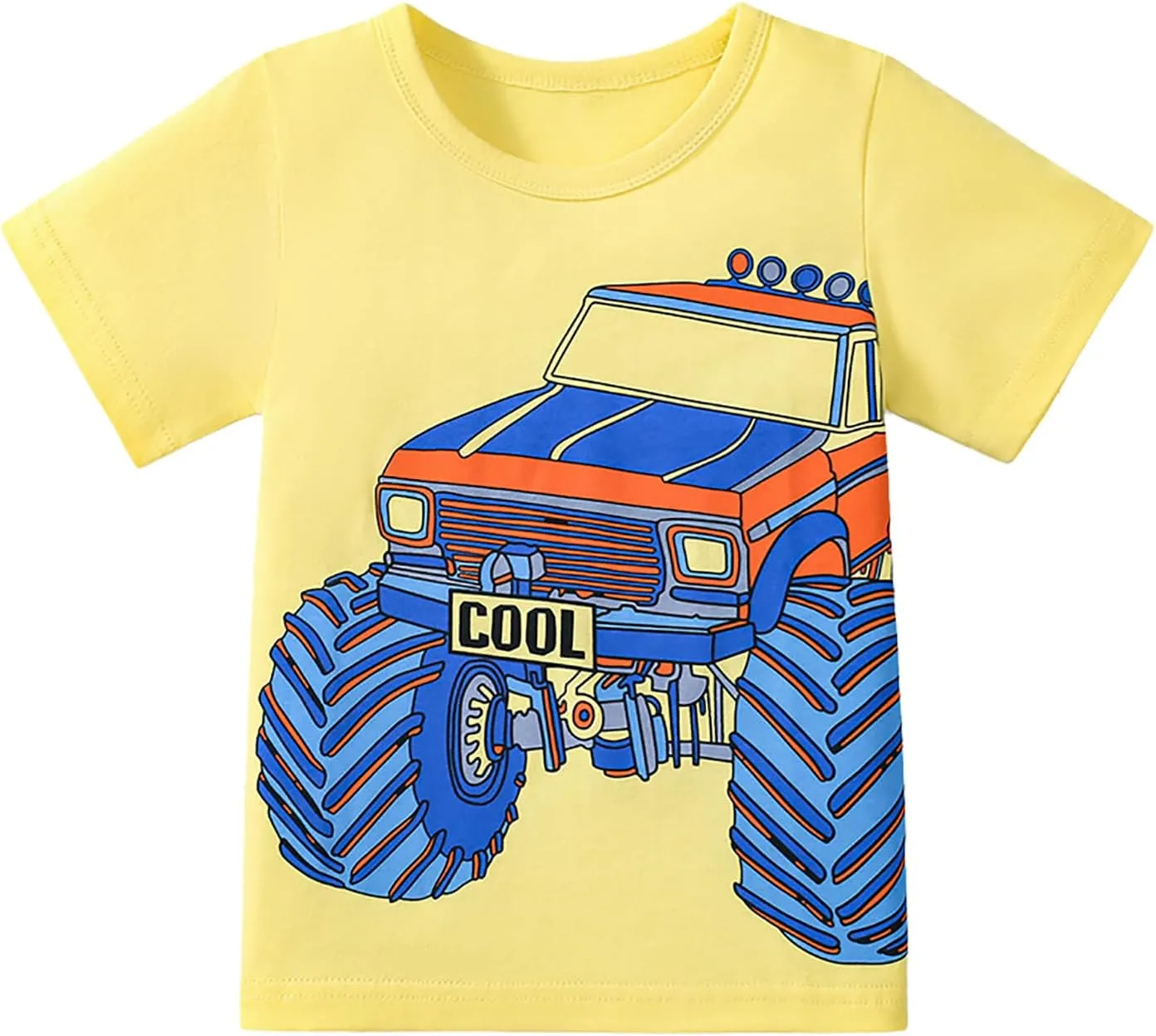 Toddler Boy Short Sleeve Tshirt Summer Cotton Casual Graphic Crewneck Tee Shirts Packs
