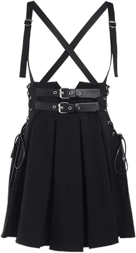 TOMETO STAR Gothic Punk Grunge Skirt High Waist Mini Skirt Harajuku Women Pleated Skirts