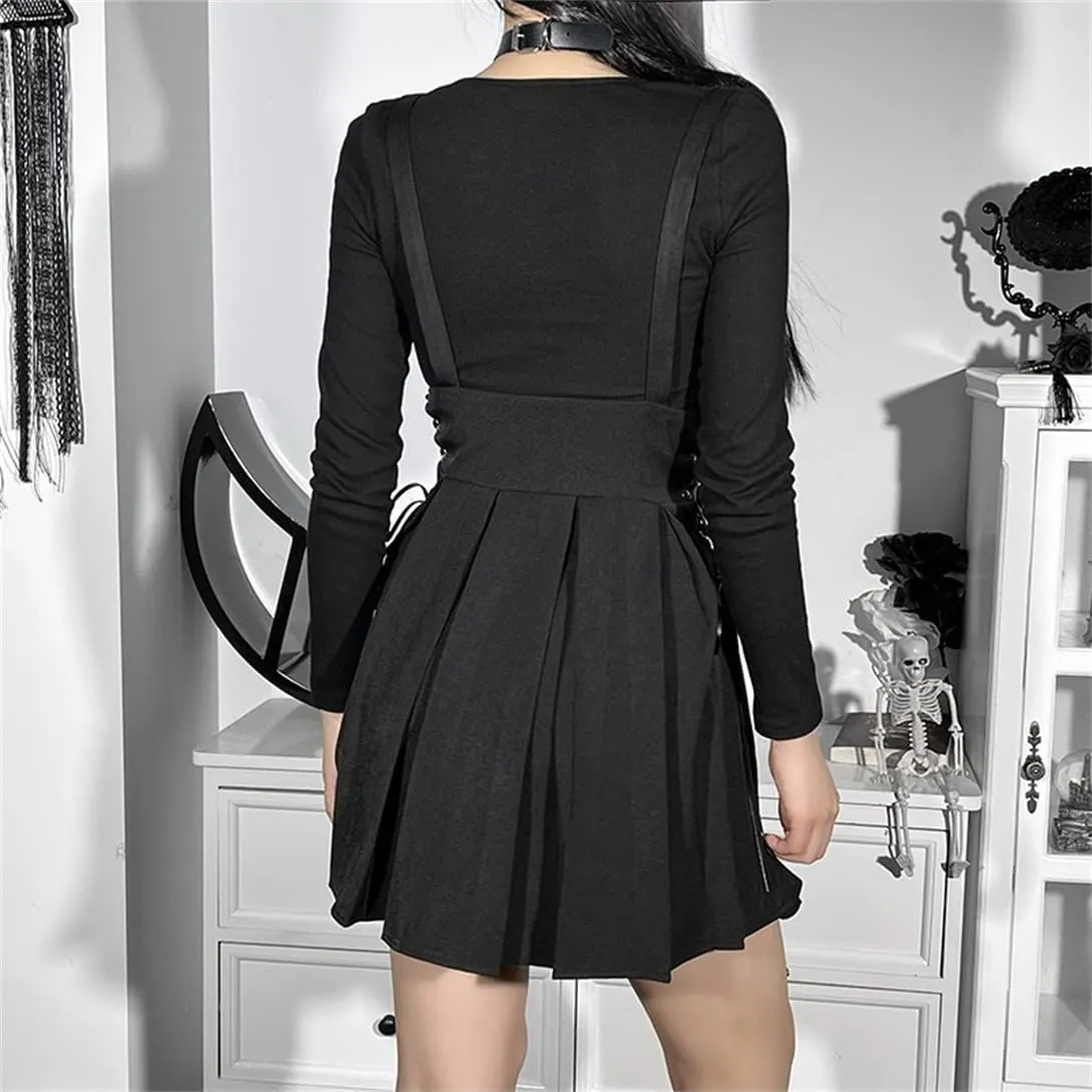TOMETO STAR Gothic Punk Grunge Skirt High Waist Mini Skirt Harajuku Women Pleated Skirts