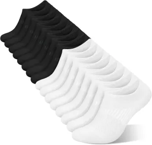 wernies No Show Socks Womens 8 Pairs, Ankle Non Slip Low Short Invisible Thin Liner Socks