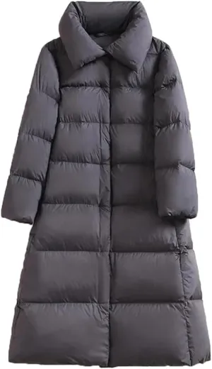 Winter Women's Down Coat Padded Warm Thick Long Puffer Jacket Casual Parkas Overcoat