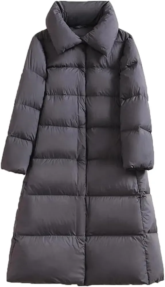 Winter Women's Down Coat Padded Warm Thick Long Puffer Jacket Casual Parkas Overcoat