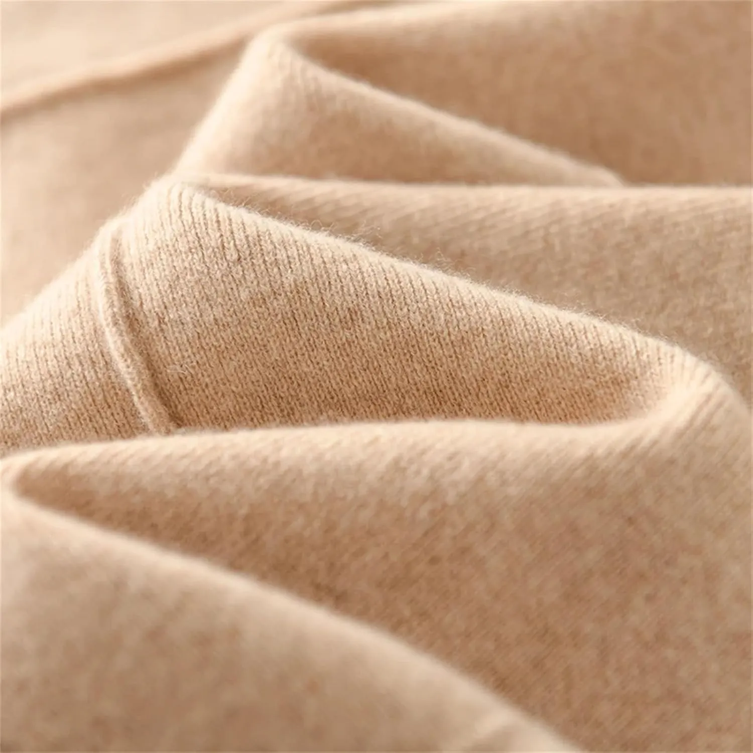 Women High Waist Wide-Leg Straight Pants Casual Wool Knitted Drawstring Soft Trousers