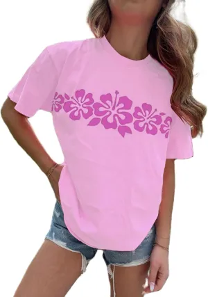 Women Teen Girls Oversized Graphic T Shirts Short Sleeve Aesthetic Baggy Top Y2K Summer Coastal Beach Tees