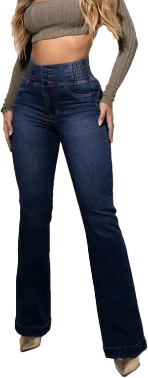 Womens High Waist Stretch Flare Jeans Fashion Skinny Bell Bottomvintage Y2K Long Denim Pants Streetwear