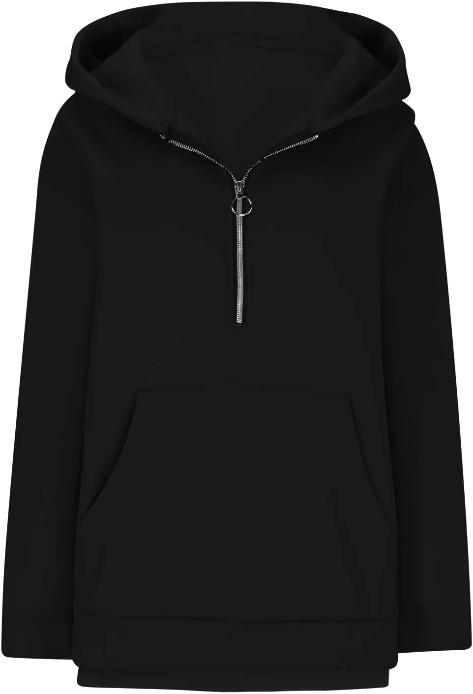 Womens Hoodies Cropped Half Zip Sweatshirts Fleece Pullover Casual Long Sleeve Workout Tops Fashion Fall Y2K Clothes