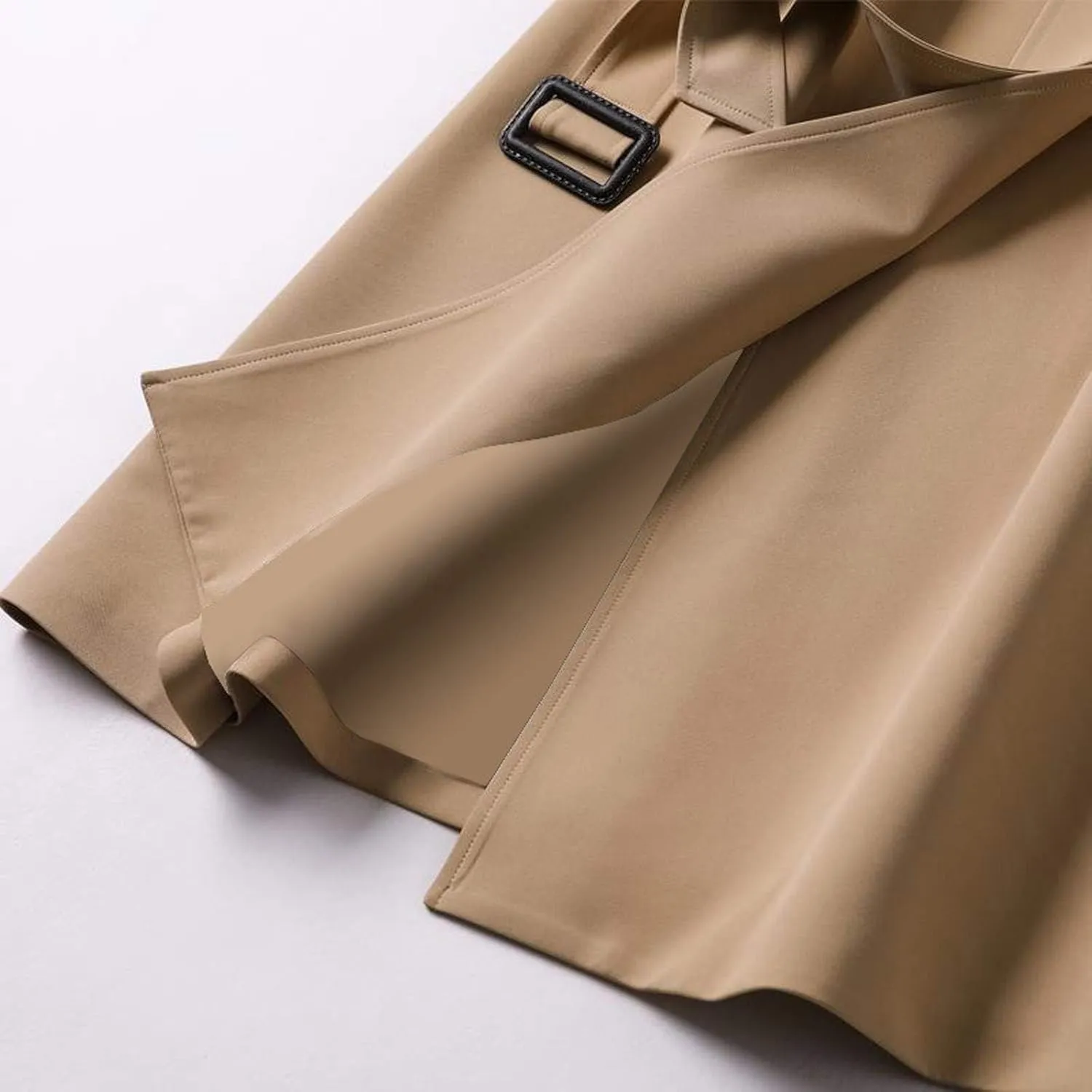 Womens Long Trench Coat Double Breasted Classic Windbreaker Belted Slim Overcoat Casual Outerwear Fashion Winter Jackets
