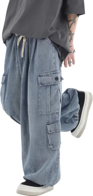 Y2k Baggy Jeans for Men Vintage Relaxed Fit Skateboard Jeans Denim Skateboard Baggy Pants Hip Hop Jeans Streetwear