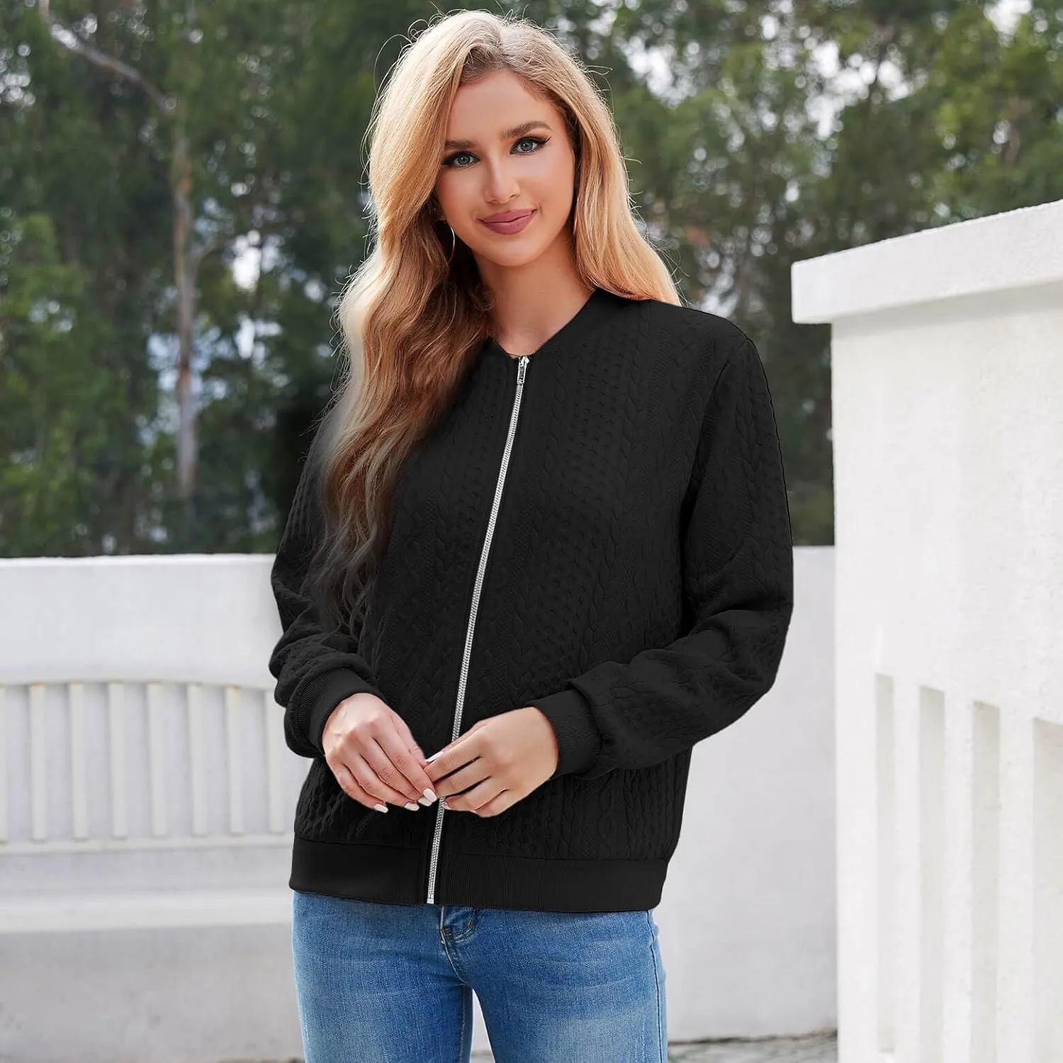 Zip Up Sweatshirts for Women Casual Outfits Cardigan Outerwear Trendy Winter Jackets Coat