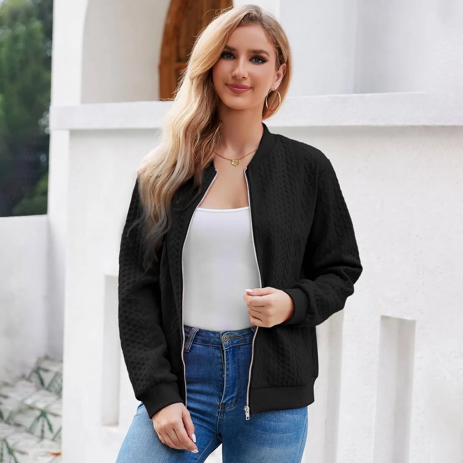 Zip Up Sweatshirts for Women Casual Outfits Cardigan Outerwear Trendy Winter Jackets Coat
