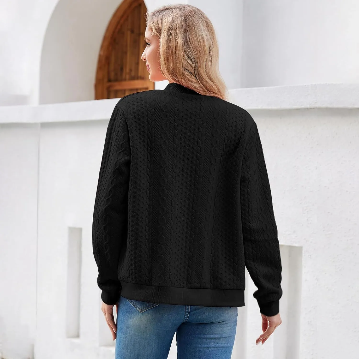 Zip Up Sweatshirts for Women Casual Outfits Cardigan Outerwear Trendy Winter Jackets Coat