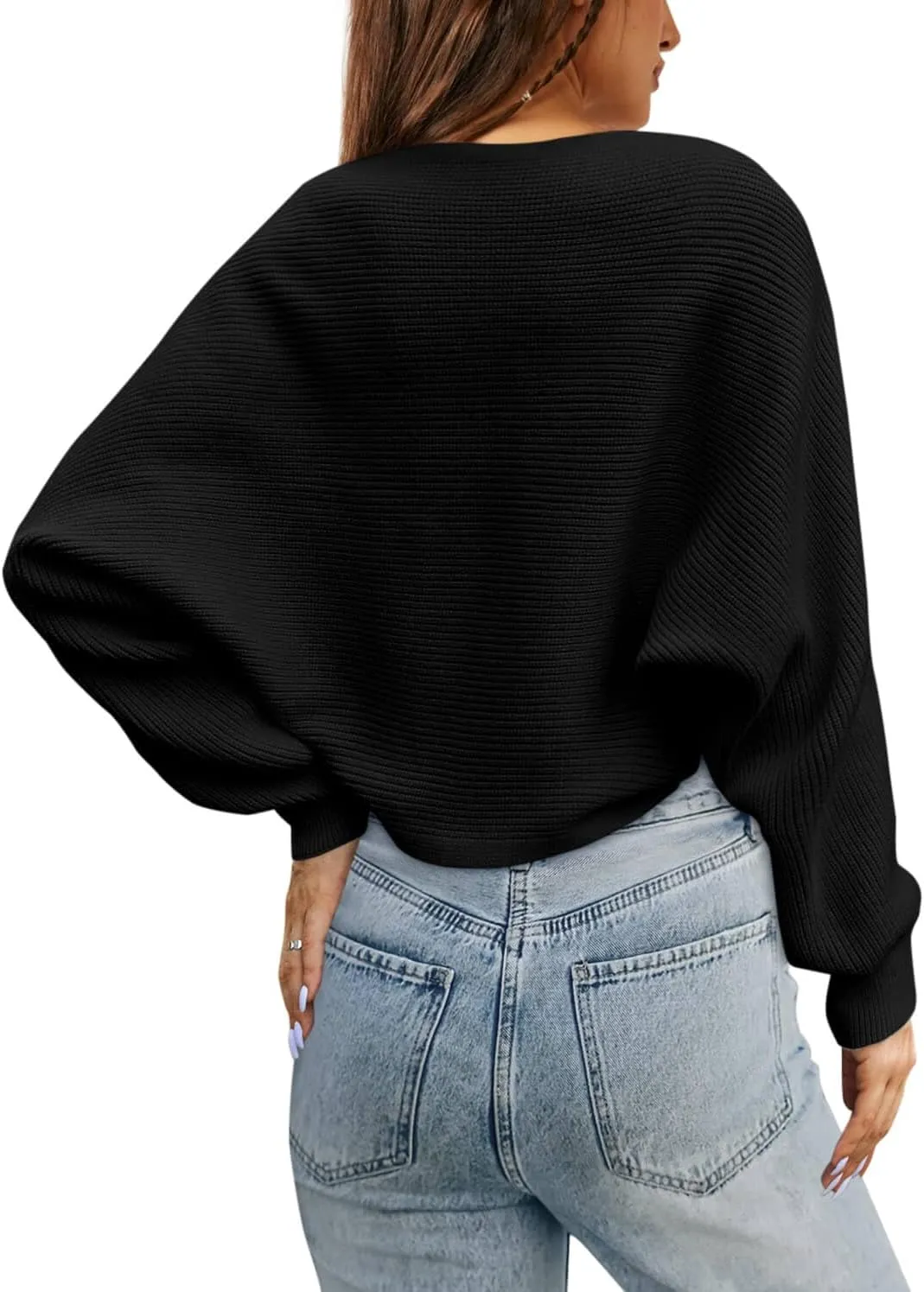 Zwurew Women's Bolero Shrug Sweater 2024 Knitted Long Sleeve Open Front Cropped Cardigan Shrugs Sweaters Y2K Tops